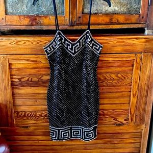Super Vintage Beaded, sequins mini dress, Size Medium, excellent condition